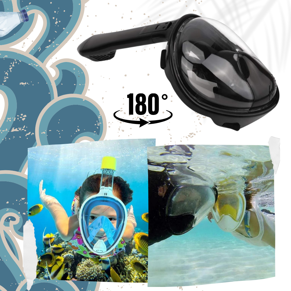 Snorkelmaske med 180° panoramaudsyn

 - Ozerty