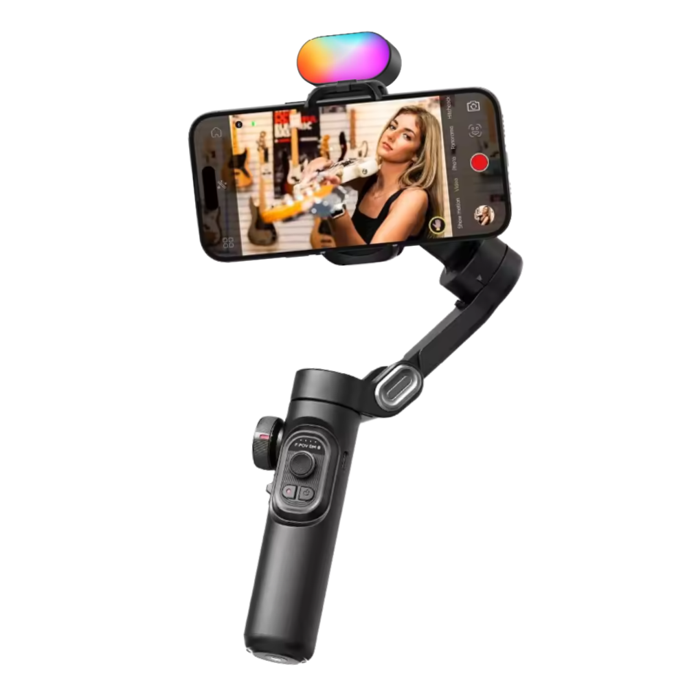 AI Tracking Mobil-stabilisator -Med lys - Ozerty