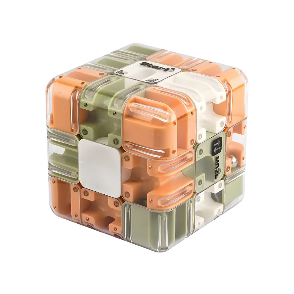 Hjernetræner Maze Cube -Grøn Orange - Ozerty