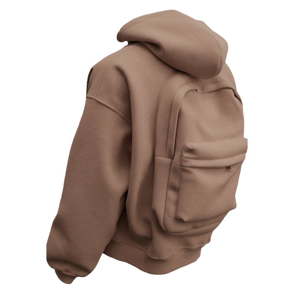 Carry Wear Utility Hættetrøje -Brun - Ozerty