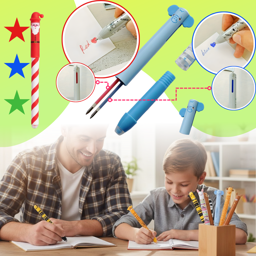 Festlige Viskekuglepenne med Tegneseriemotiver - Ozerty