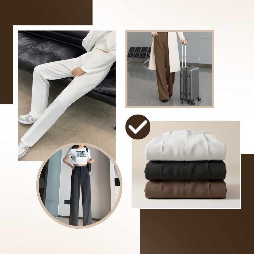 Chic Composure bukser med brede ben - Ozerty