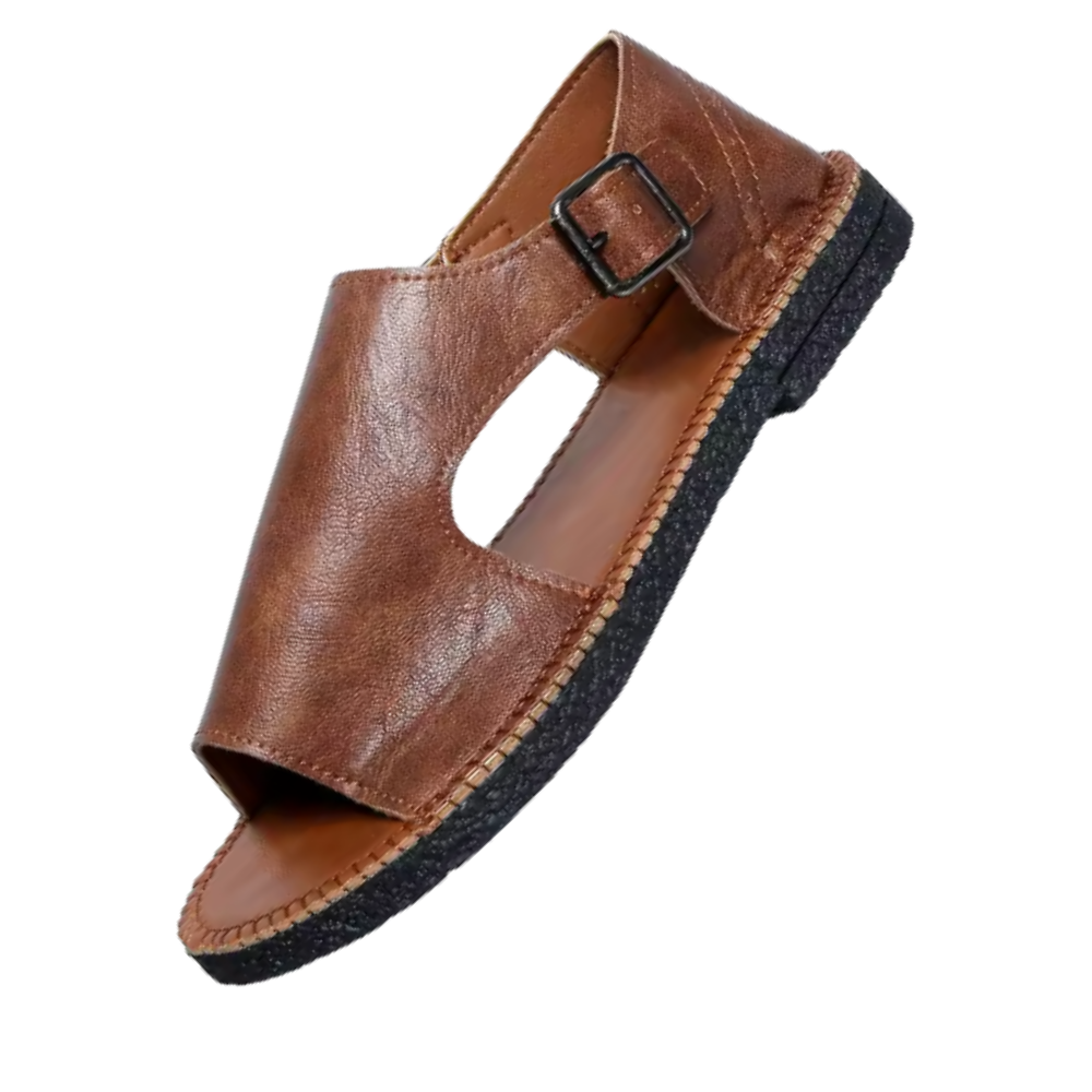 Chic Vintage Ortopædiske Sandaler -Kaffe - Ozerty