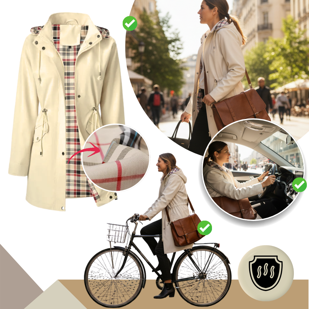 Chic Vandtæt Frakke - Ozerty