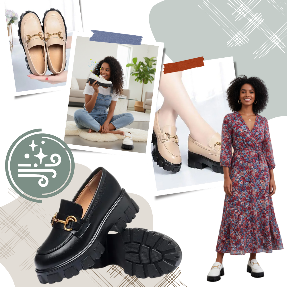 Chunky Stilfulde Læder Loafers - Ozerty