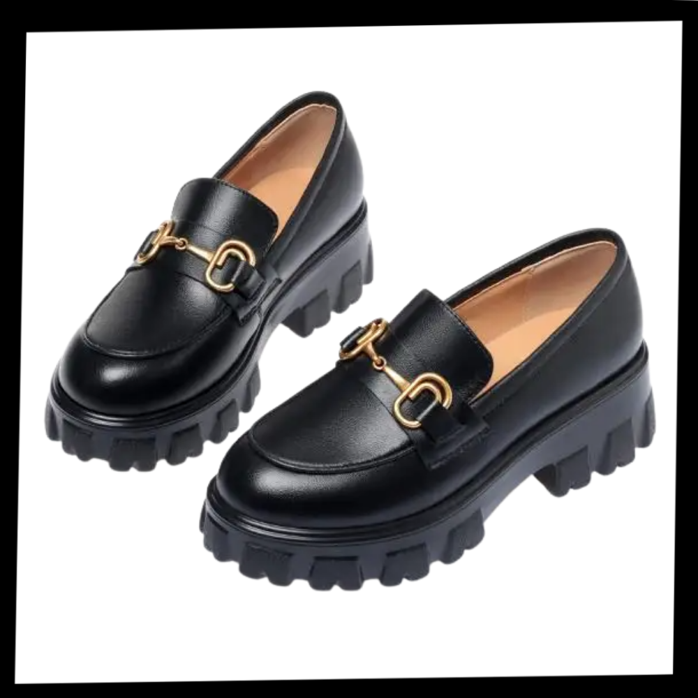 Chunky Stilfulde Læder Loafers - Ozerty