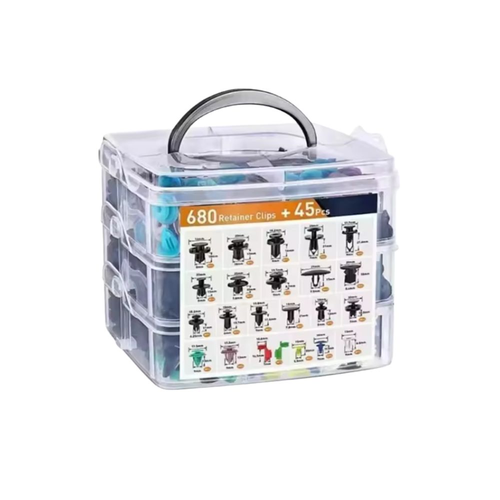 Komplet bilnitte-sæt -600 stk. med værktøj - Ozerty