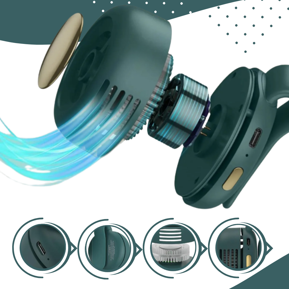 Diskret 360° clip-on ventilator - Ozerty