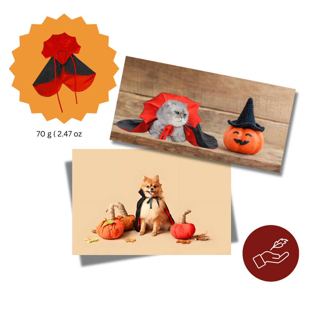 Sødt Dracula-kæledyrskostume til Halloween - Ozerty