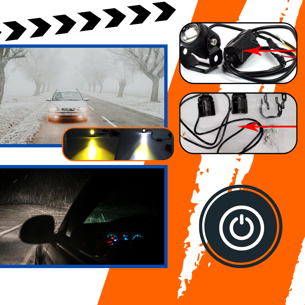 Dual-light Motorcykellygte - Ozerty