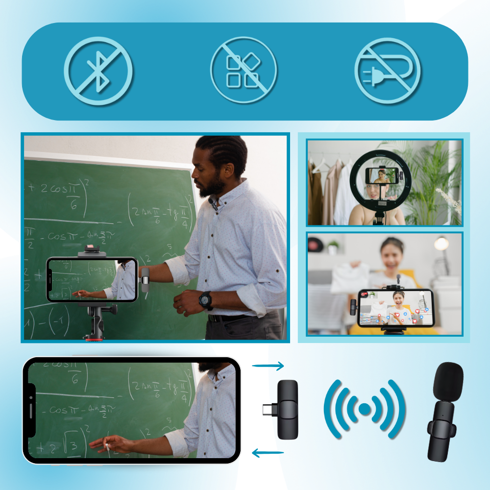 Dobbelt Støjreducerende Mikrofon - Ozerty