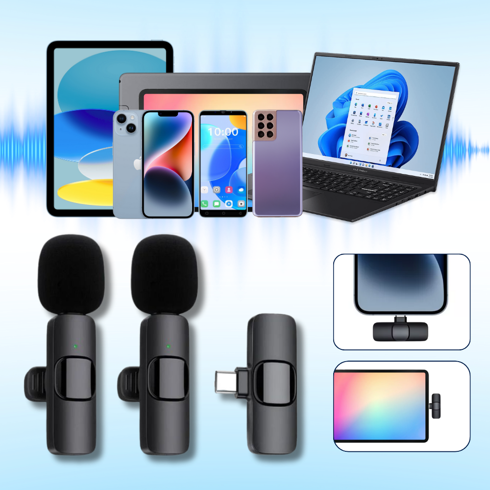 Dobbelt Støjreducerende Mikrofon - Ozerty