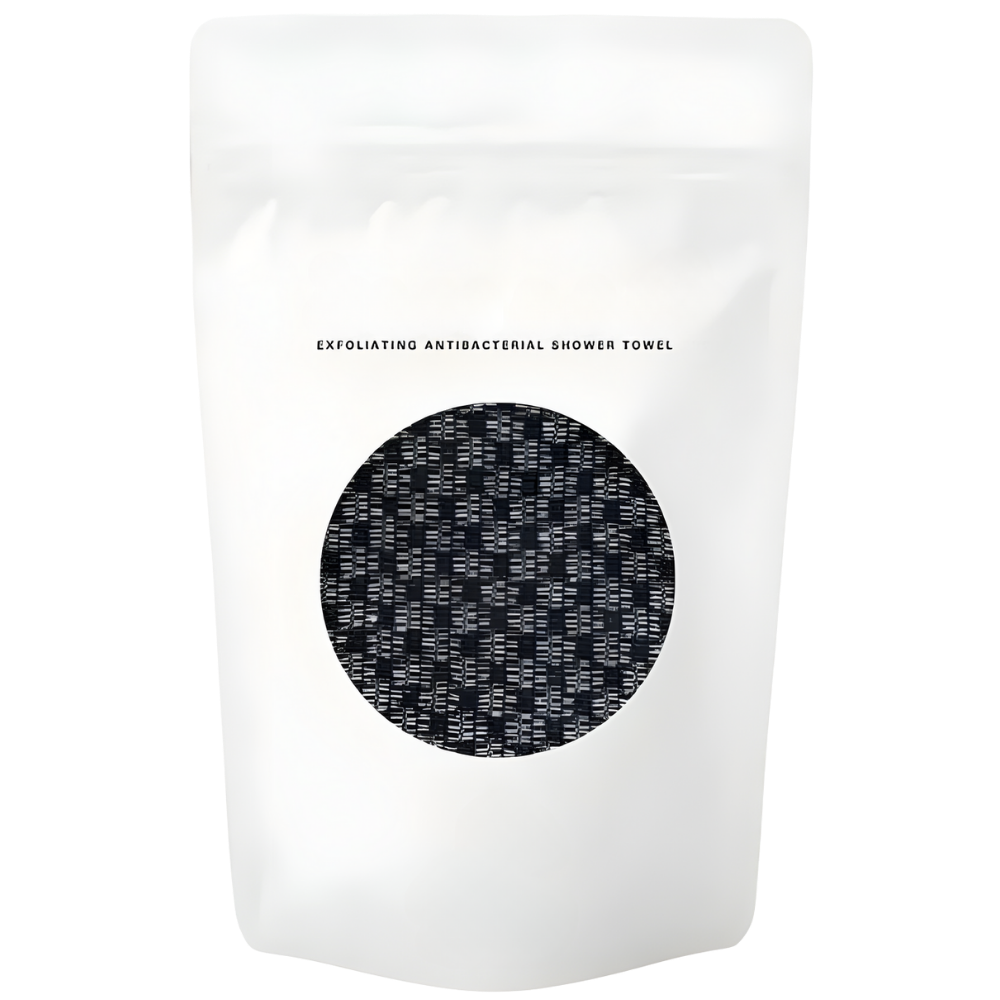 Vaskeklud med dobbelt tekstur til eksfoliering -Sort - Ozerty