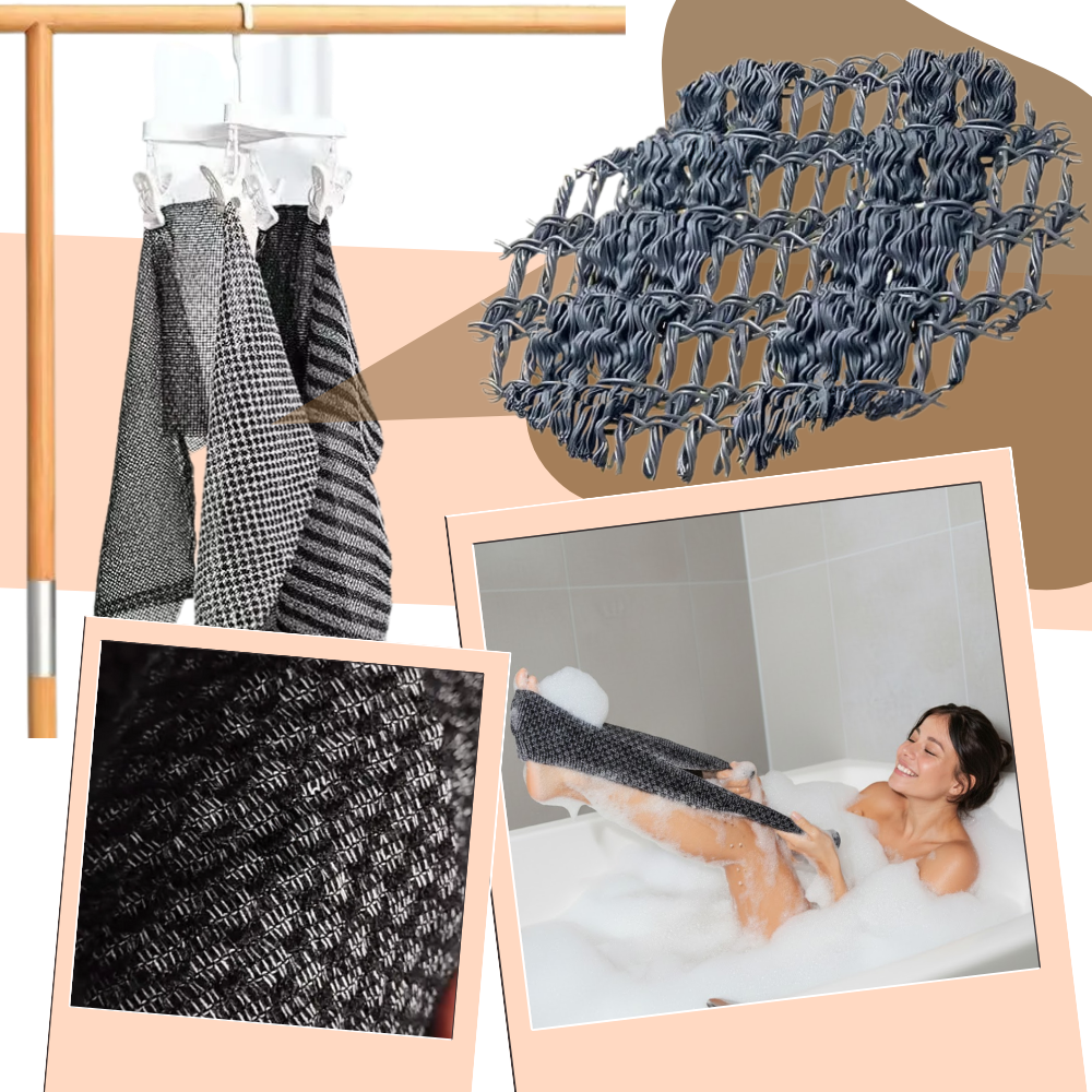 Vaskeklud med dobbelt tekstur til eksfoliering - Ozerty