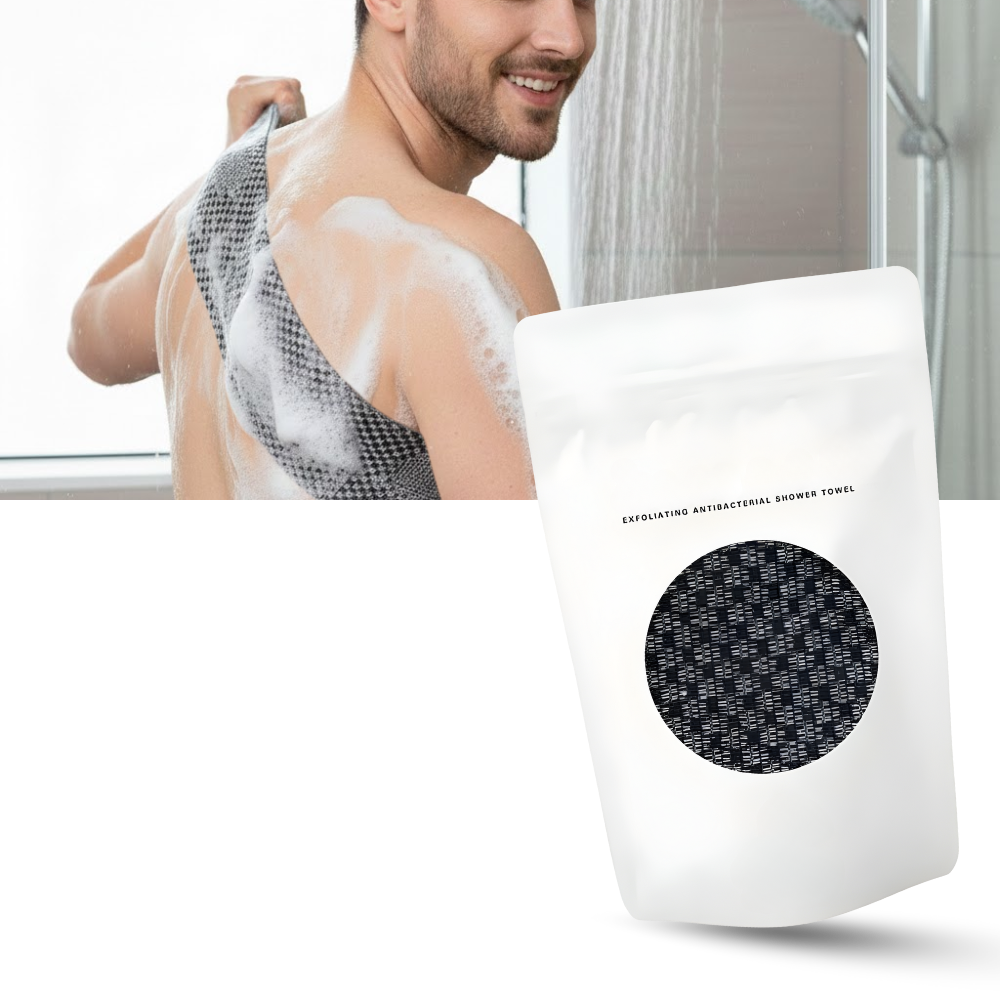 Vaskeklud med dobbelt tekstur til eksfoliering - Ozerty