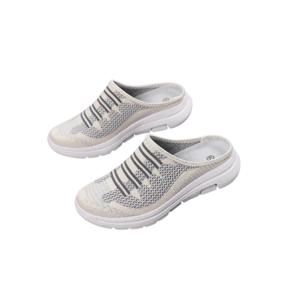 Behagelige slip-on flade mules -Beige - Ozerty