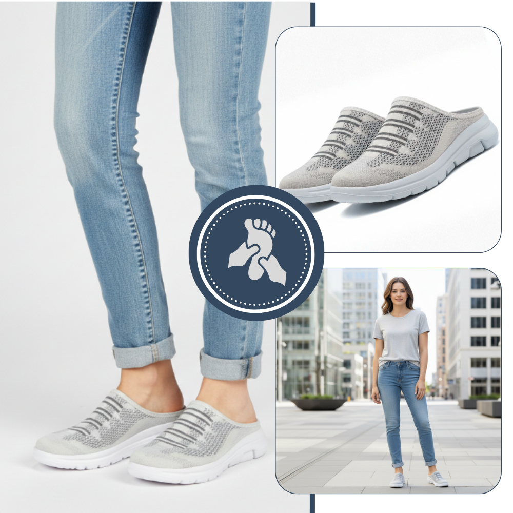 Behagelige slip-on flade mules - Ozerty