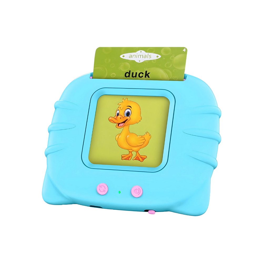 Pædagogiske Talende Flashkort -Blå - Ozerty