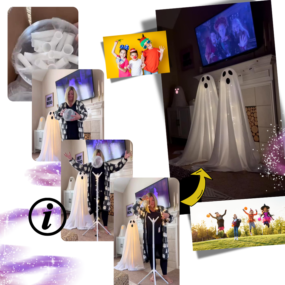 Uhyggeligt lysende Halloween-spøgelse - Ozerty
