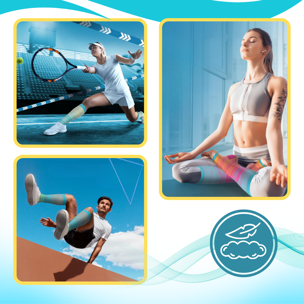 Elastisk Kompressionsstrømpe Med Åben Tå - Ozerty