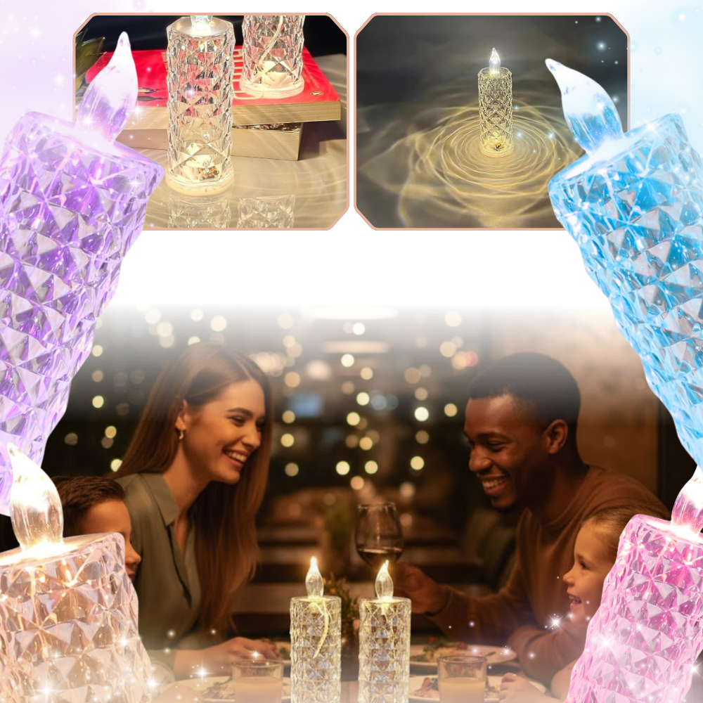 Flammefri Krystal Lysestage - Ozerty