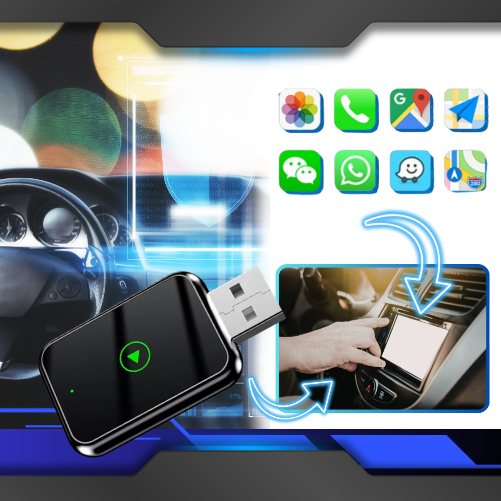 Trådløs CarPlay Adapter - Ozerty