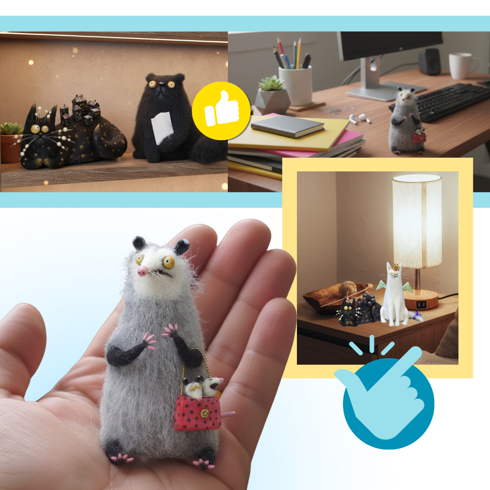 Sjov Pjusket Dekorationskat - Ozerty