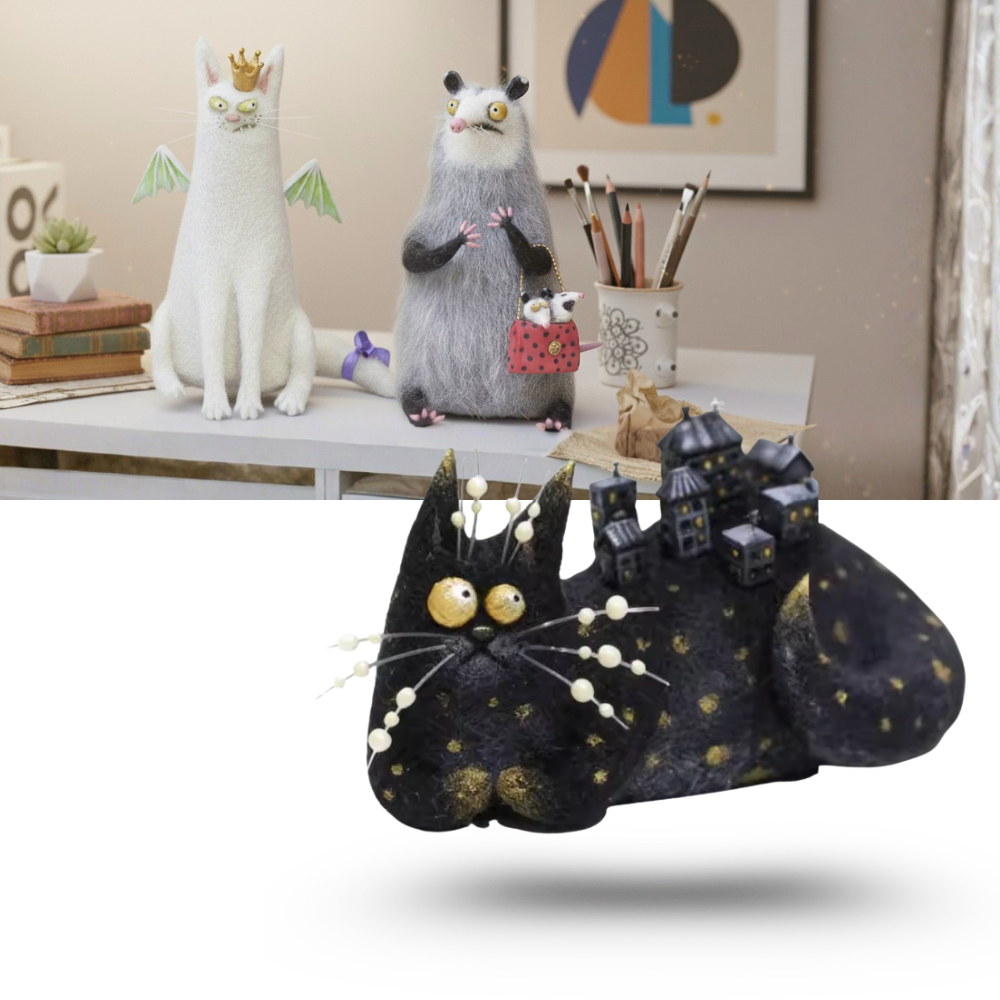 Sjov Pjusket Dekorationskat - Ozerty