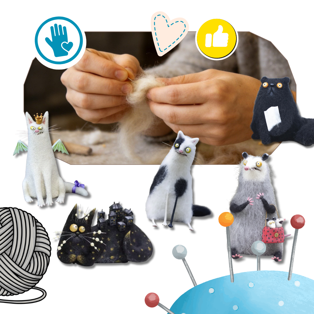 Sjov Pjusket Dekorationskat - Ozerty