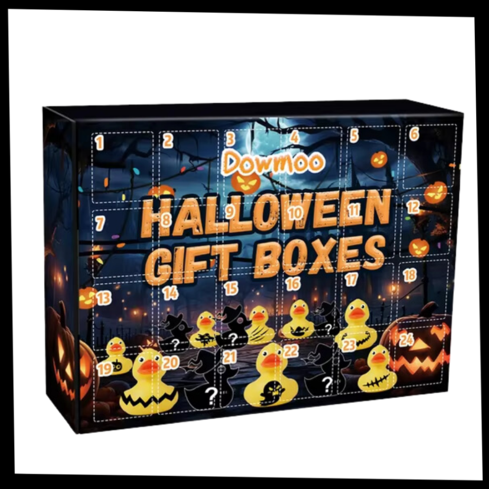 Adventskalender med ænder i halloween- og juletema - Ozerty