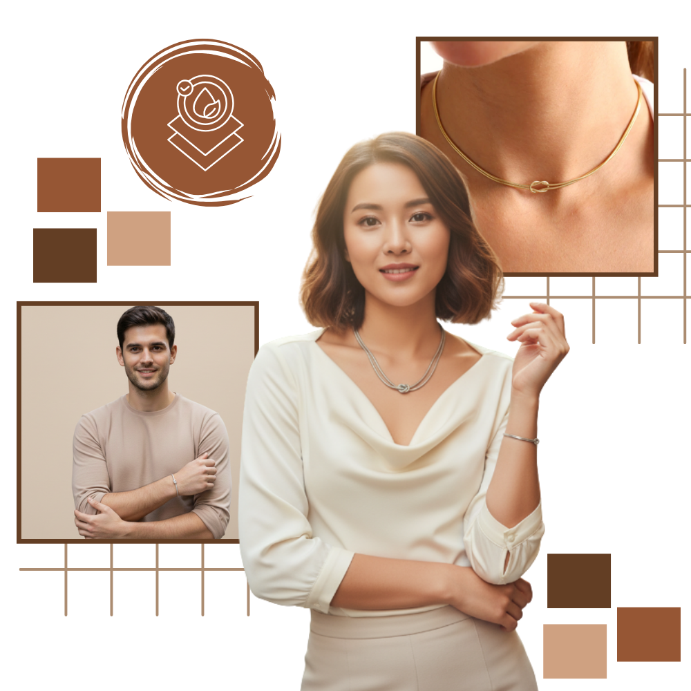 Love Knot halskæde og armbånd - Ozerty