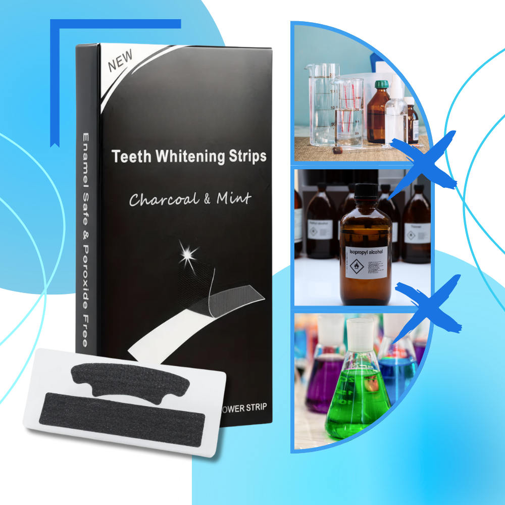 Minty Charcoal Tandblegningsstrips - Ozerty