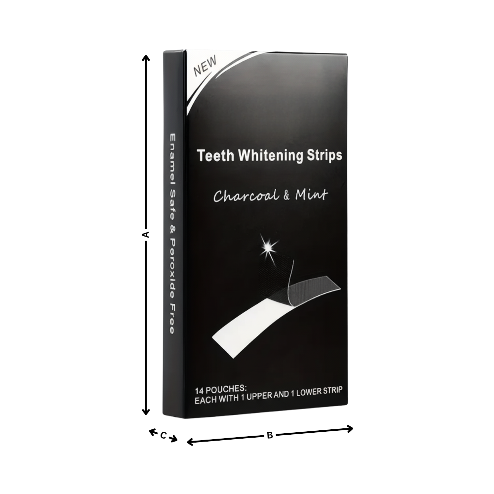 Minty Charcoal Tandblegningsstrips - Ozerty