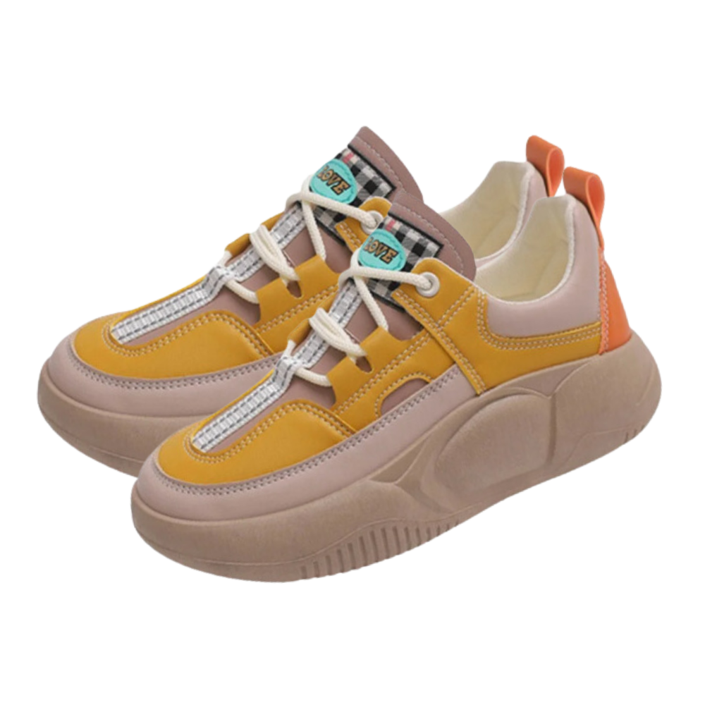 Moderne modebevidste ortopædiske sneakers

 -Gul - Ozerty