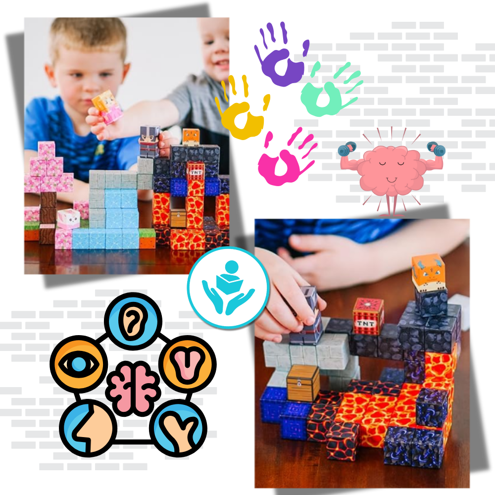 Lærerige Magnetiske Minecraft-klodser - Ozerty
