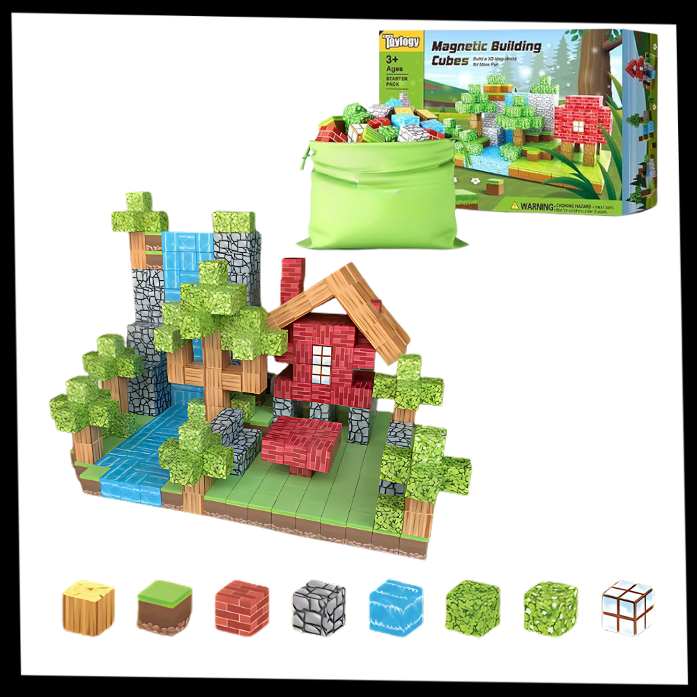 Lærerige Magnetiske Minecraft-klodser - Ozerty