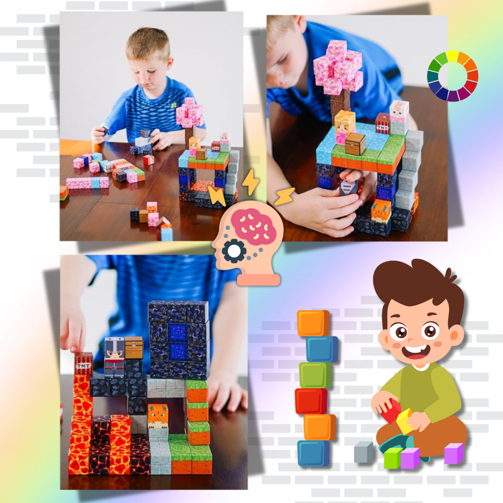 Lærerige Magnetiske Minecraft-klodser - Ozerty