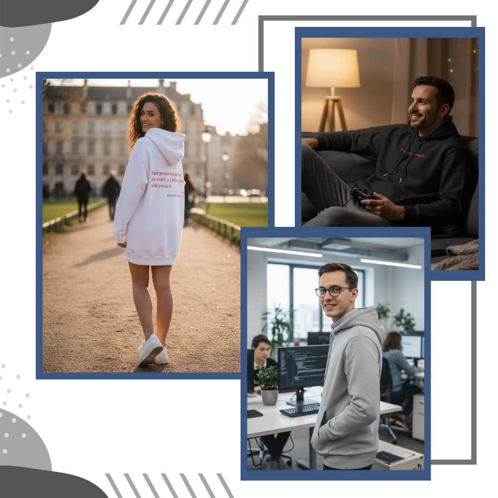Motiverende Loose Hoodie til Kvinder - Ozerty