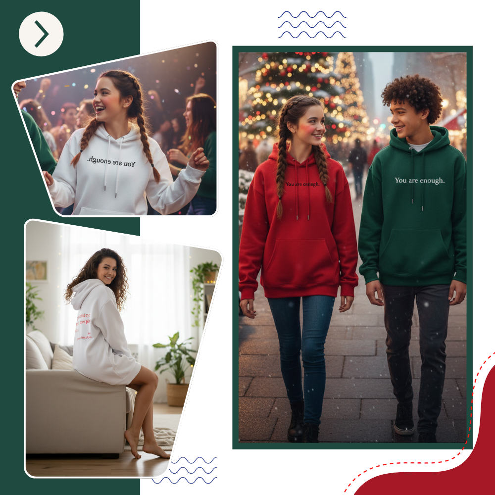 Motiverende Loose Hoodie til Kvinder - Ozerty