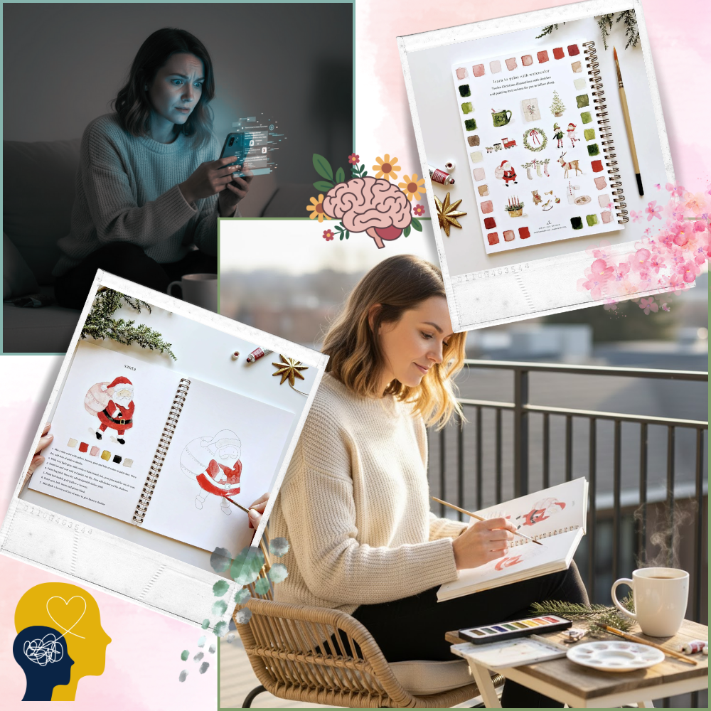 Akvarelmalebog med Flere Temaer - Ozerty