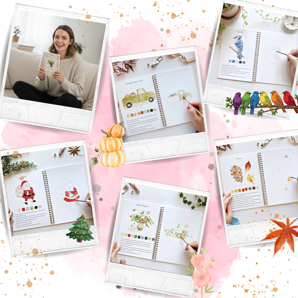 Akvarelmalebog med Flere Temaer - Ozerty