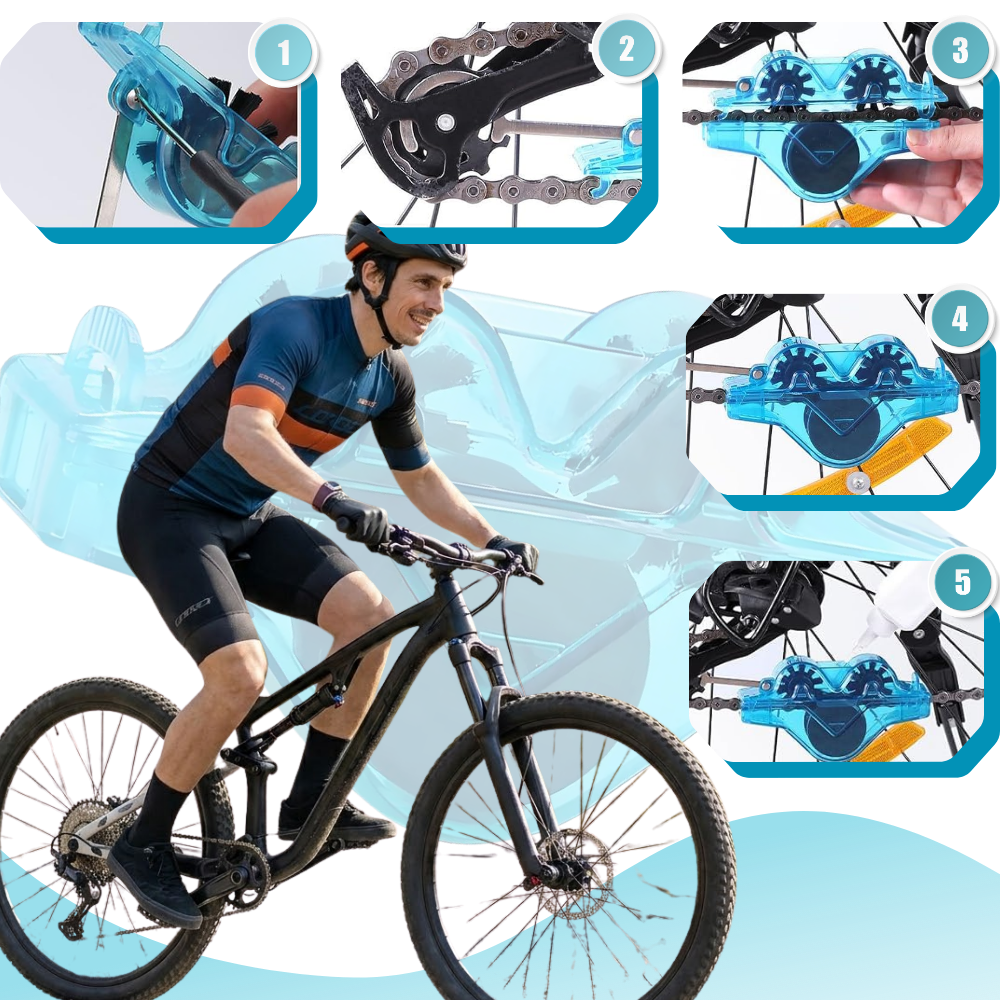 No-Mess 360° cykelkæderenser - Ozerty