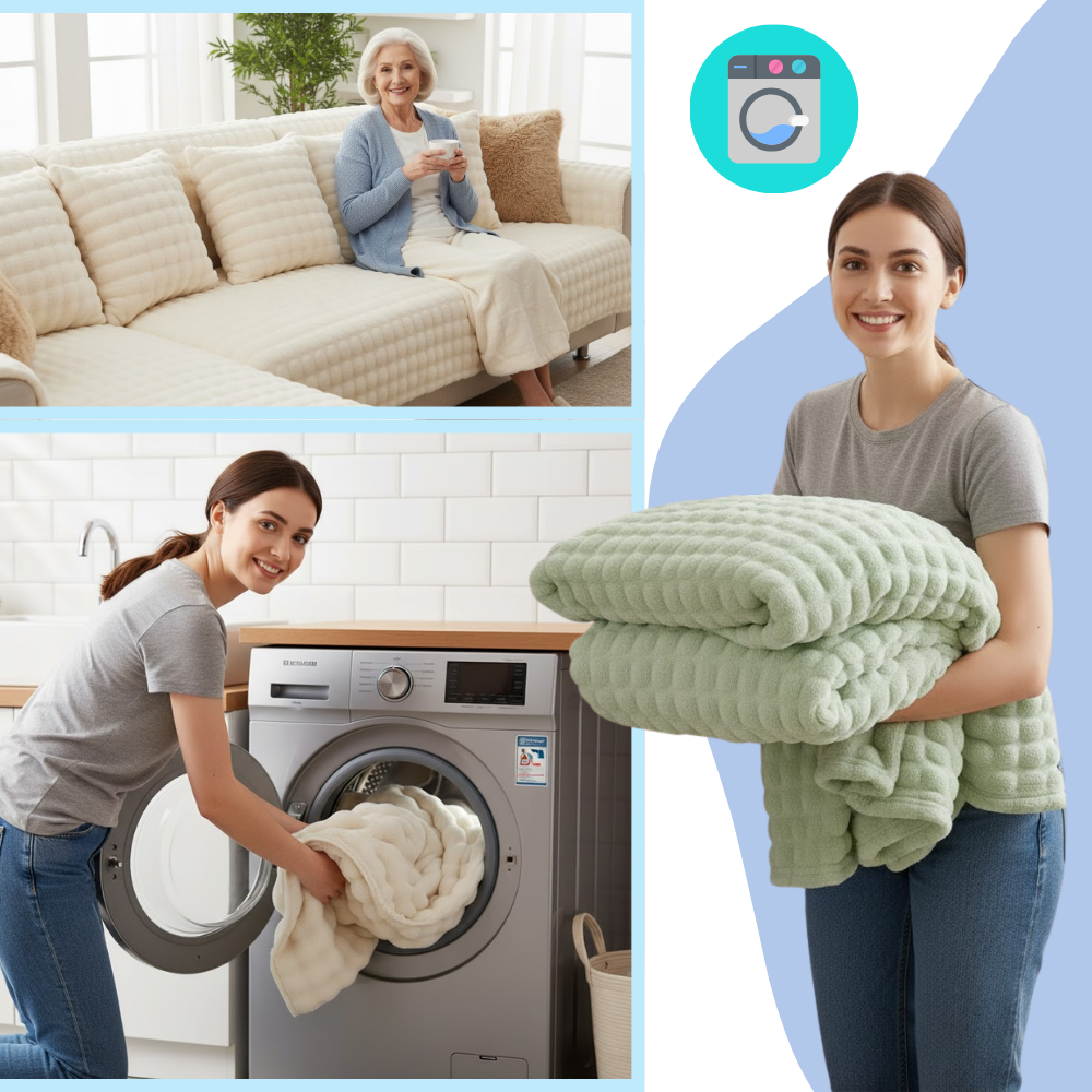 Skridsikre Behagelige Sofaovertræk i Plys - Ozerty