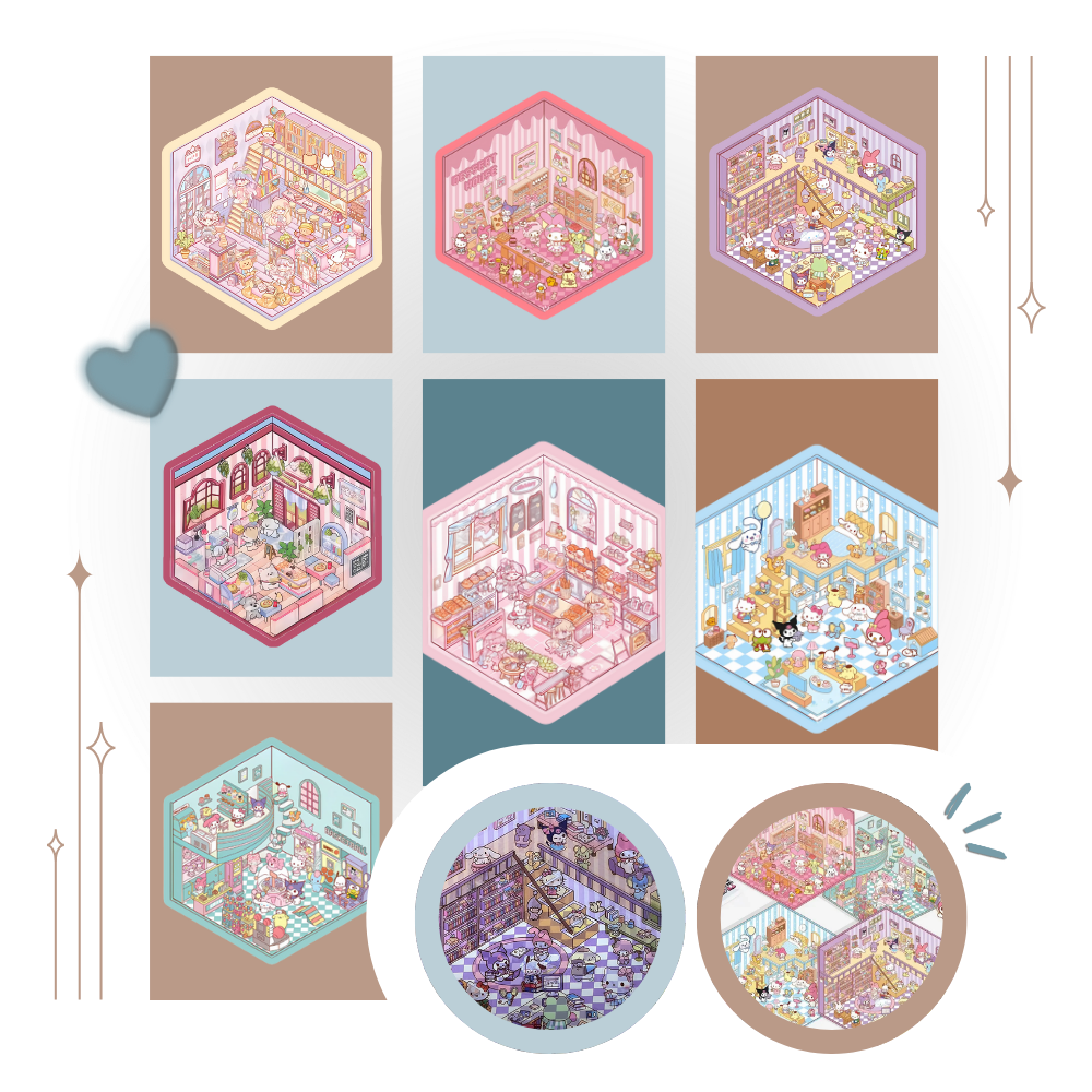 Pastel Home Tales Klistermærker - Ozerty