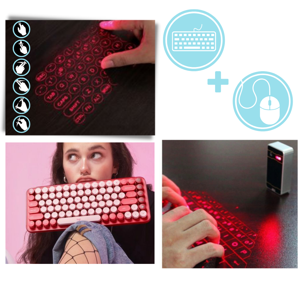 Bærbart holografisk tastatur

 - Ozerty