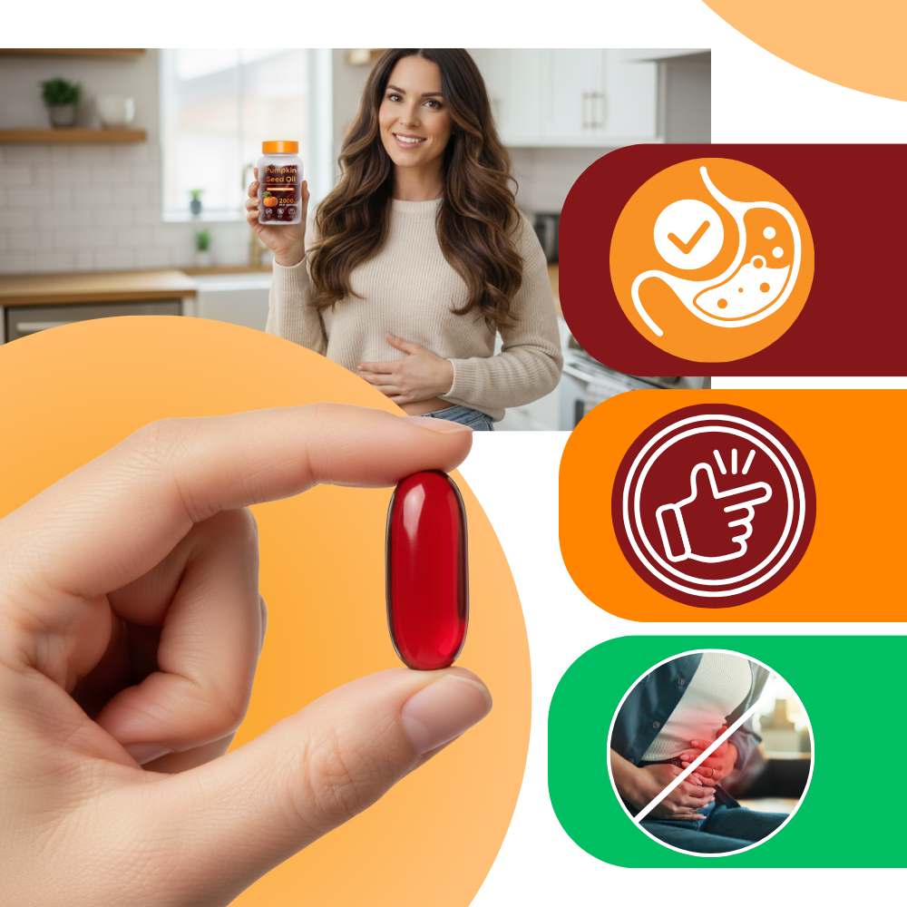 Bløde Kapsler med Græskarfrøolie - Ozerty