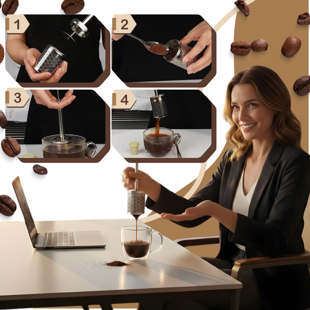 Pure Aroma fransk kaffestempel - Ozerty