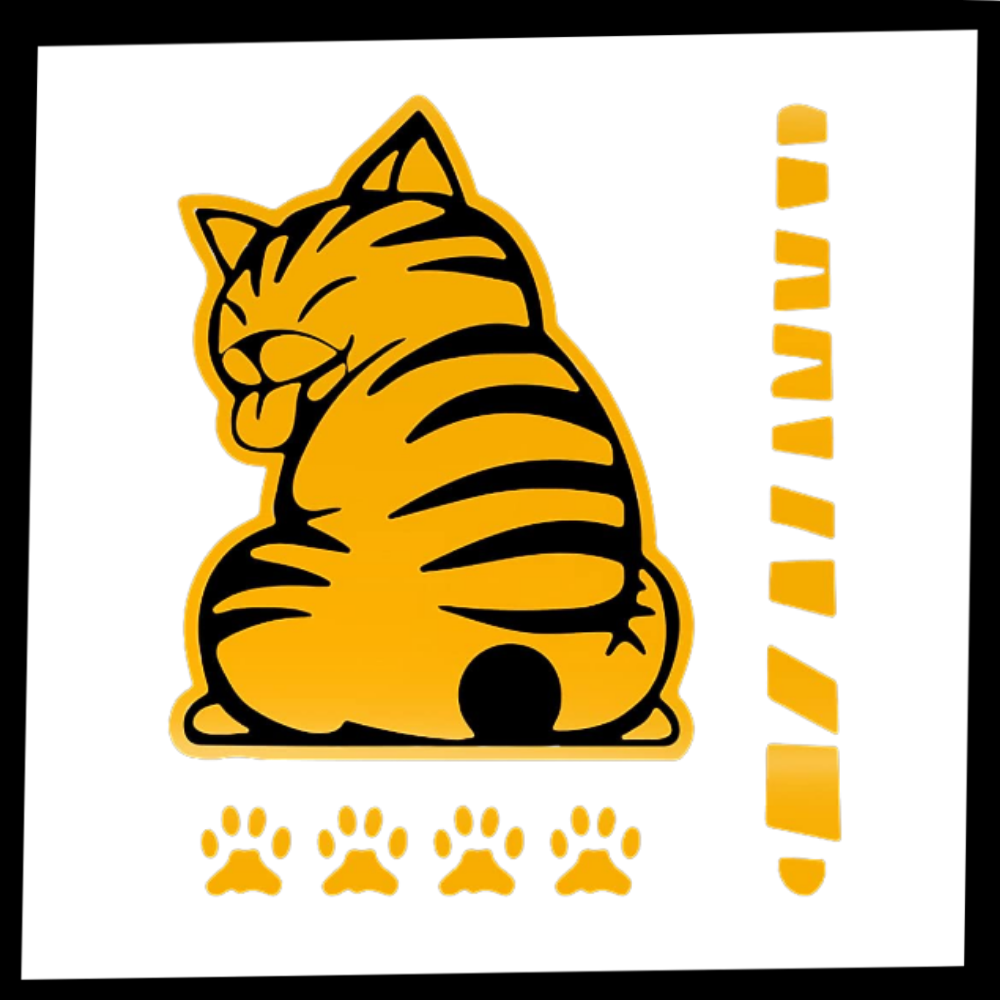 Sød Kat Visker-klistermærke​ - Ozerty