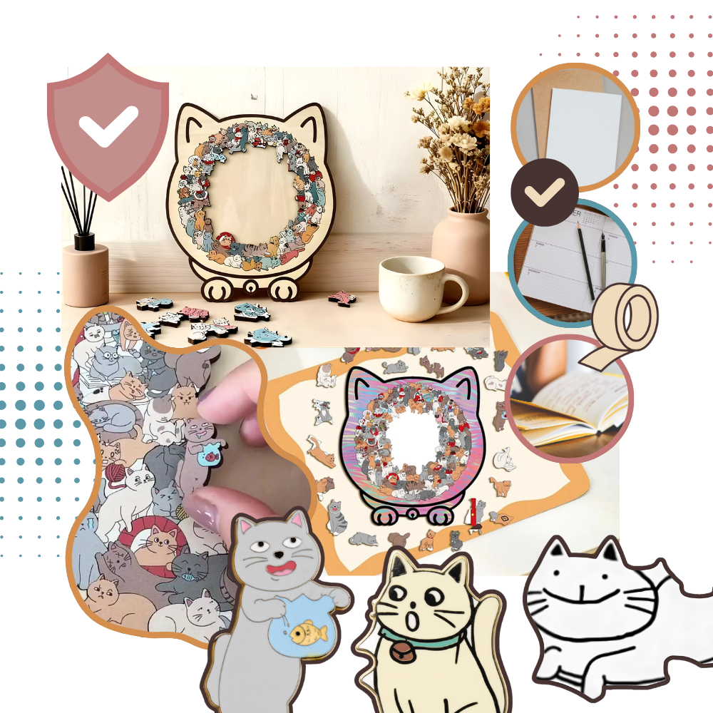 Afslappende Katte Puslespil - Ozerty