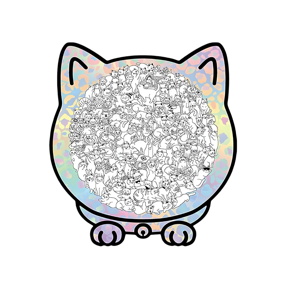 Afslappende Katte Puslespil -Spøgelseskat - Ozerty